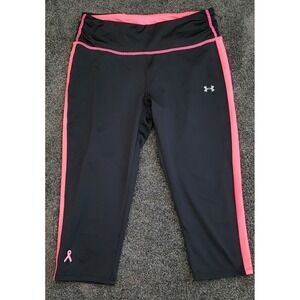 Under Armour Womens Capri Leggings‎ Pink She's A Fighter Small Breast Cancer